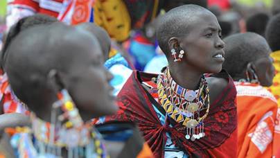 Masai women meet