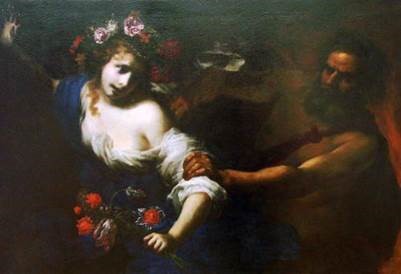 Painting by Simone Pignoni - The Rape of Proserpine