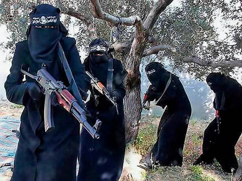 One teacher told of her horrifying capture by the citys ruthless all-women police unit, the Al-Khansa brigade (above), created to enforce IS rules. They said my eyes were visible through my veil. I was tortured. They lashed me'