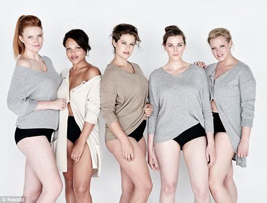 From left to right: Marte Boneschansker, Alva McKenzie, Aglae Dreyer, Laura Catterall and Monique Bentley have launched plus-size campaign, Models With Curves